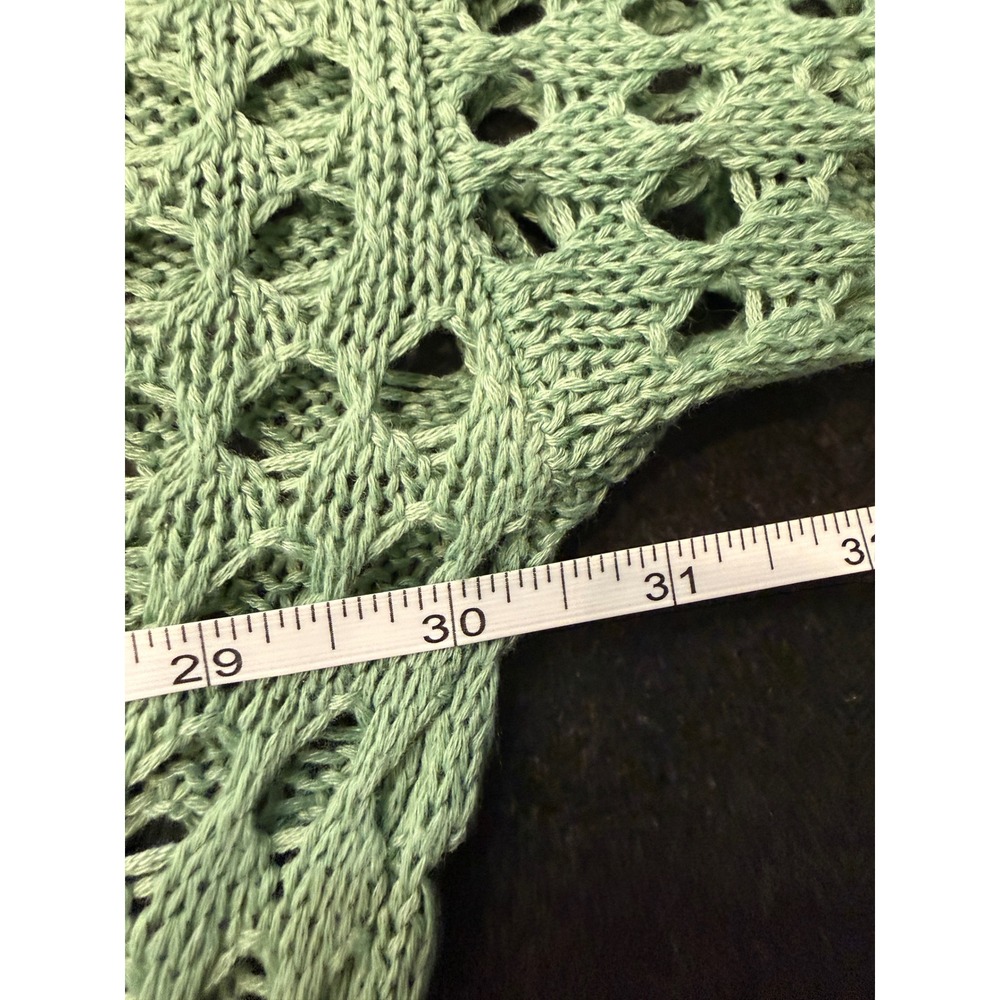 Cupshe Crochet Cover Up Medium Green NWT Boho Open Knit Beach Swim Boho Resort - Picture 7 of 8